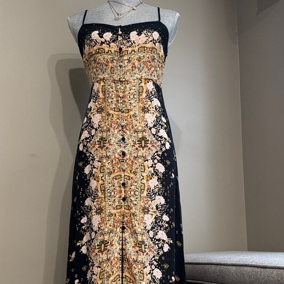 Free People Intimately Black and Gold Dress with lace back size-S - Picture 13 of 16